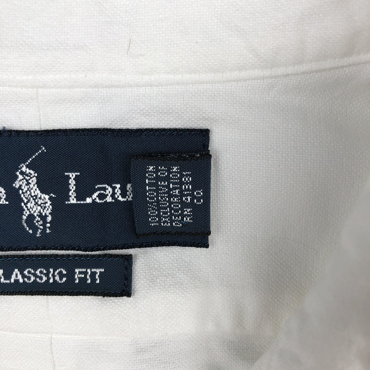 Ralph Lauren Classic Fit Long Sleeve Button Down Shirt, Men's Size L cotton white type Vintage Second Hand