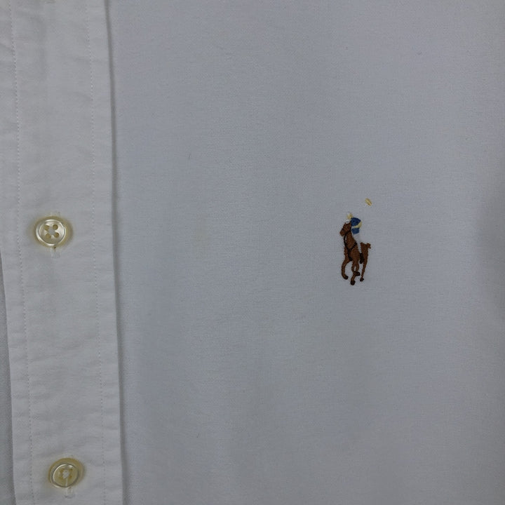 Ralph Lauren Classic Fit Long Sleeve Button Down Shirt, Men's Size L cotton white type Vintage Second Hand