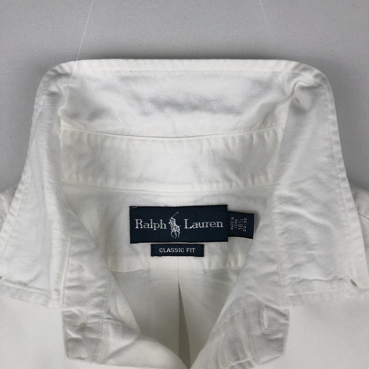 Ralph Lauren Classic Fit Long Sleeve Button Down Shirt, Men's Size L cotton white type Vintage Second Hand