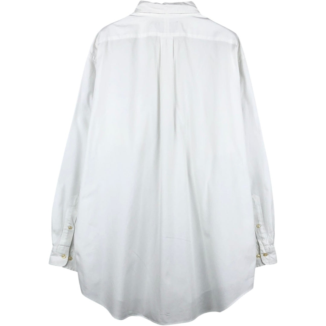 Ralph Lauren YARMOUTH long sleeve button down shirt, men's XL size cotton white type Vintage Second Hand