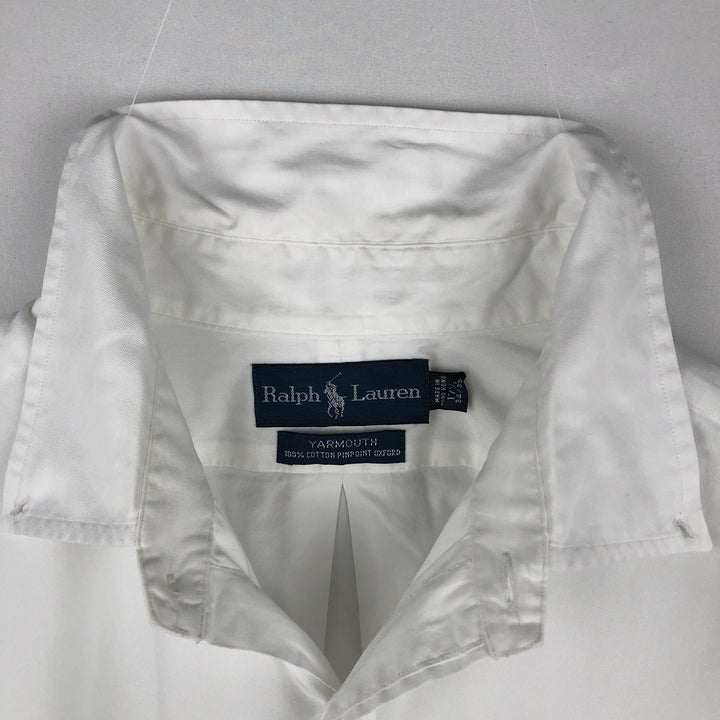 Ralph Lauren YARMOUTH long sleeve button down shirt, men's XL size cotton white type Vintage Second Hand