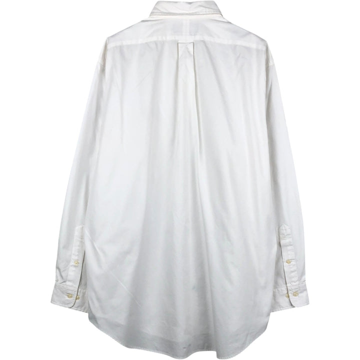 Ralph Lauren YARMOUTH long sleeve button down shirt, men's size L cotton white type Vintage Second Hand