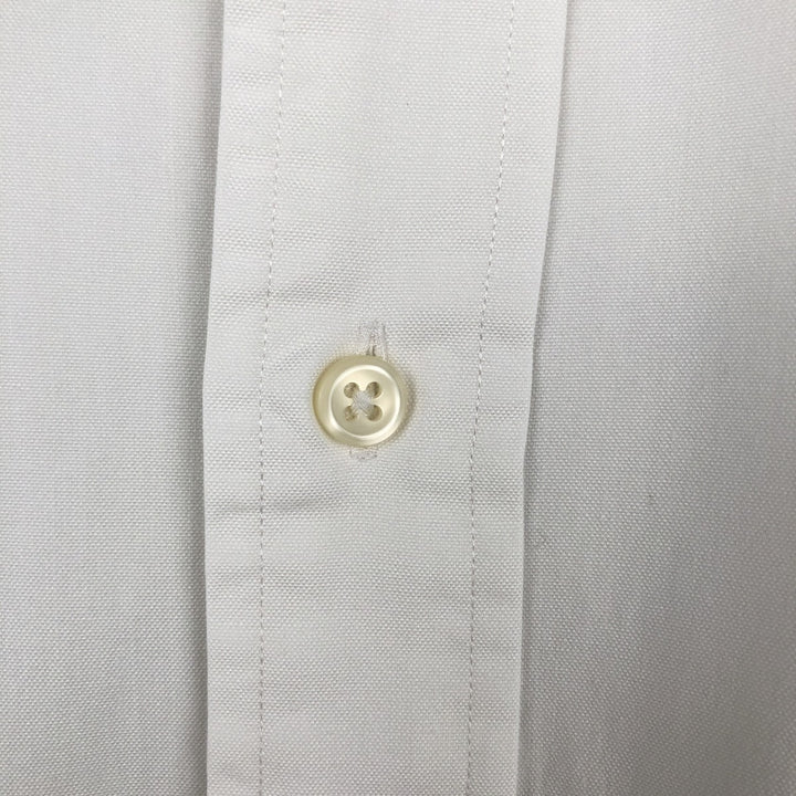 Ralph Lauren YARMOUTH long sleeve button down shirt, men's size L cotton white type Vintage Second Hand