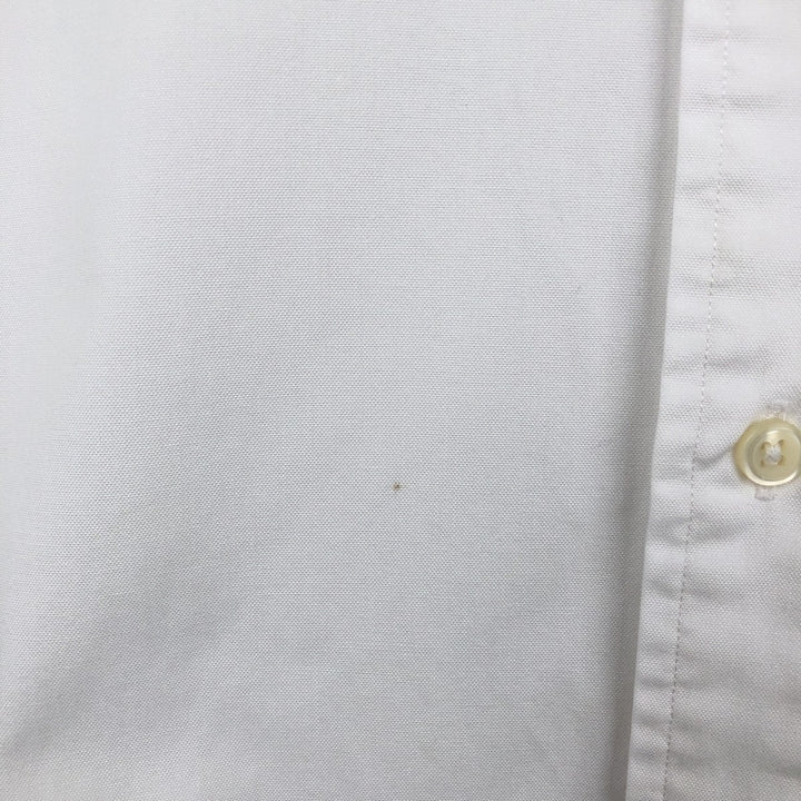 Ralph Lauren YARMOUTH long sleeve button down shirt, men's size L cotton white type Vintage Second Hand