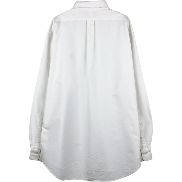 Ralph Lauren YARMOUTH long sleeve button down shirt, men's size L cotton white type Vintage Second Hand