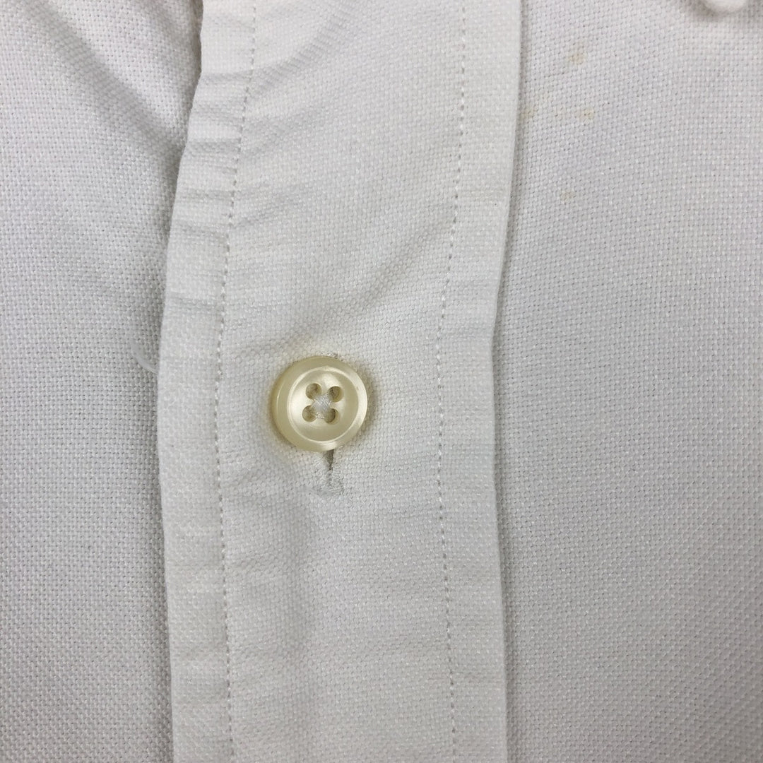 Ralph Lauren YARMOUTH long sleeve button down shirt, men's size L cotton white type Vintage Second Hand