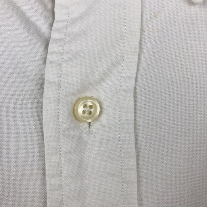 Ralph Lauren YARMOUTH long sleeve button down shirt, men's size L cotton white type Vintage Second Hand