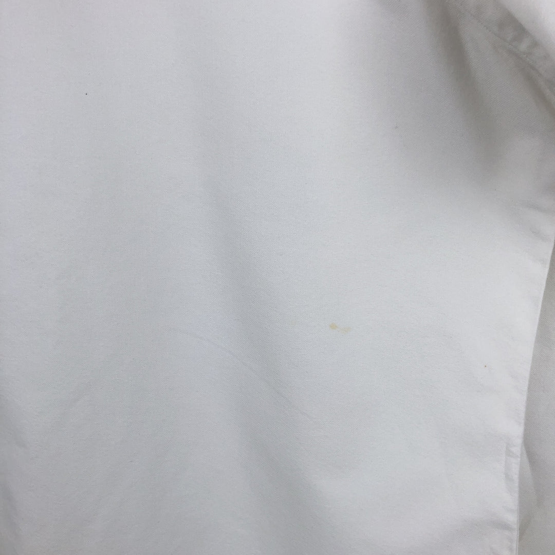 Ralph Lauren YARMOUTH long sleeve button down shirt, men's size L cotton white type Vintage Second Hand