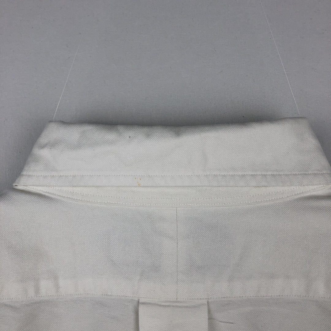 Ralph Lauren YARMOUTH long sleeve button down shirt, men's size L cotton white type Vintage Second Hand