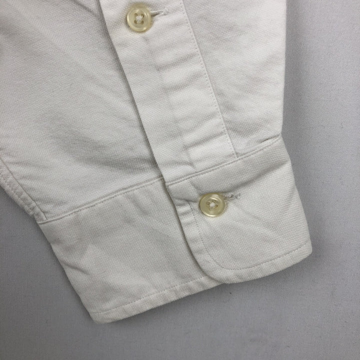 Ralph Lauren YARMOUTH long sleeve button down shirt, men's size L cotton white type Vintage Second Hand