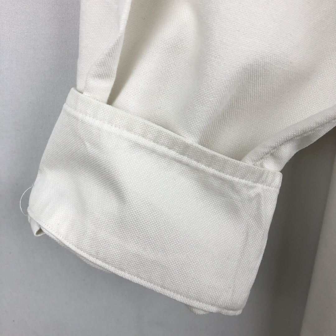 Ralph Lauren YARMOUTH long sleeve button down shirt, men's size L cotton white type Vintage Second Hand