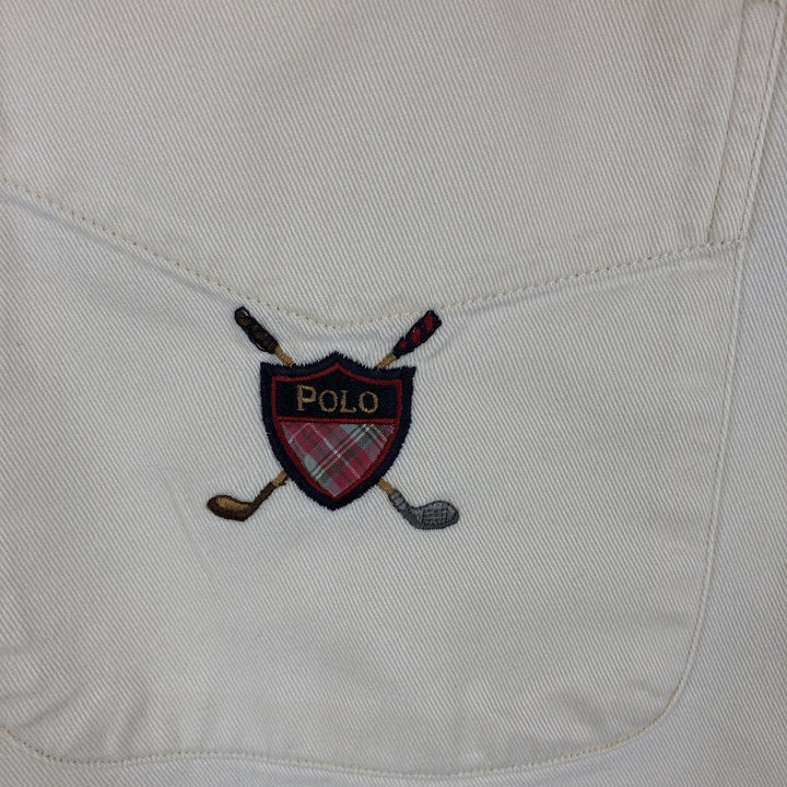 Ralph Lauren long sleeve button down shirt, men's XL size cotton ivory Vintage Second Hand