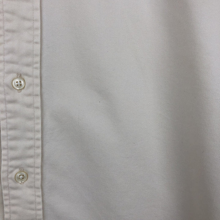 Ralph Lauren long sleeve button down shirt, men's XL size cotton ivory Vintage Second Hand