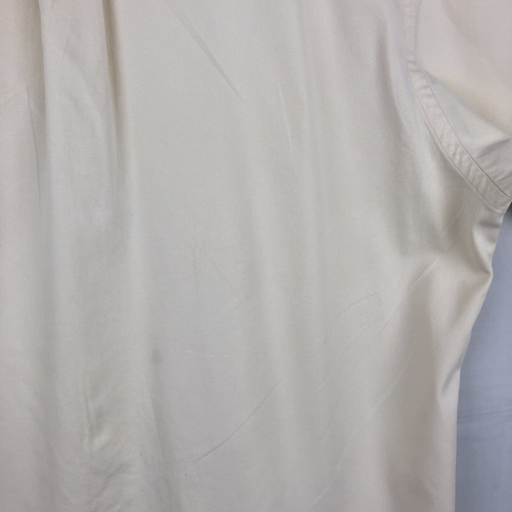 Ralph Lauren long sleeve button down shirt, men's XL size cotton ivory Vintage Second Hand
