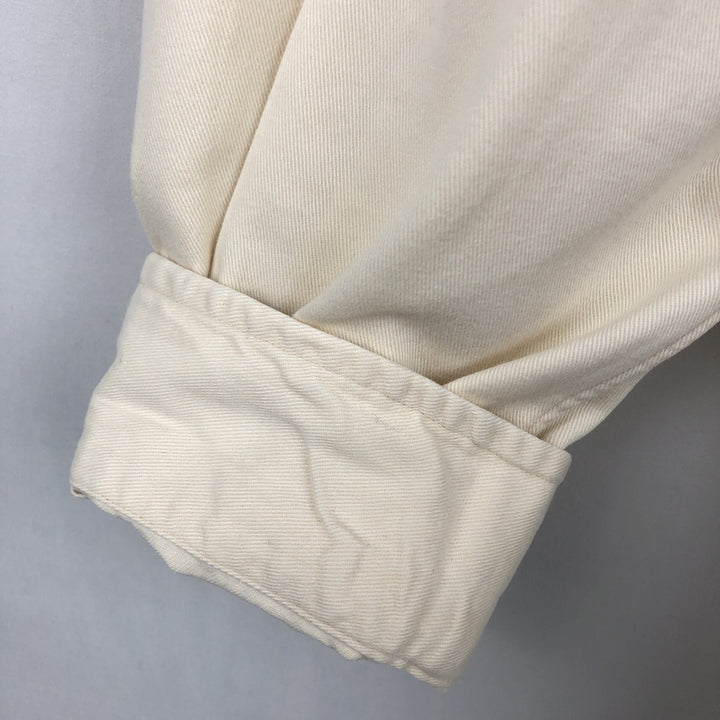 Ralph Lauren long sleeve button down shirt, men's XL size cotton ivory Vintage Second Hand