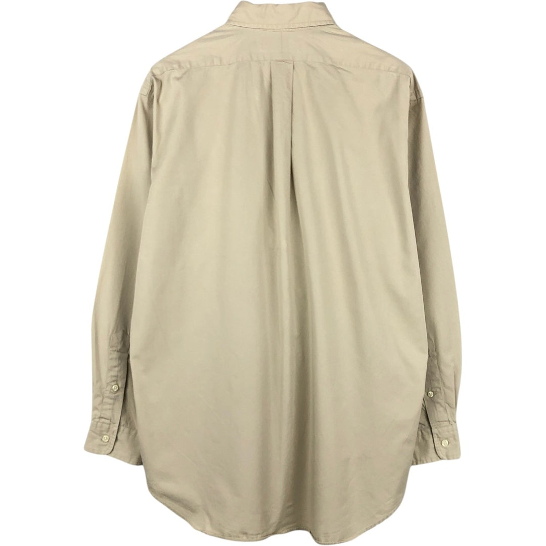 Ralph Lauren BLAKE long sleeve button down shirt, men's size M cotton Beige type Vintage Second Hand