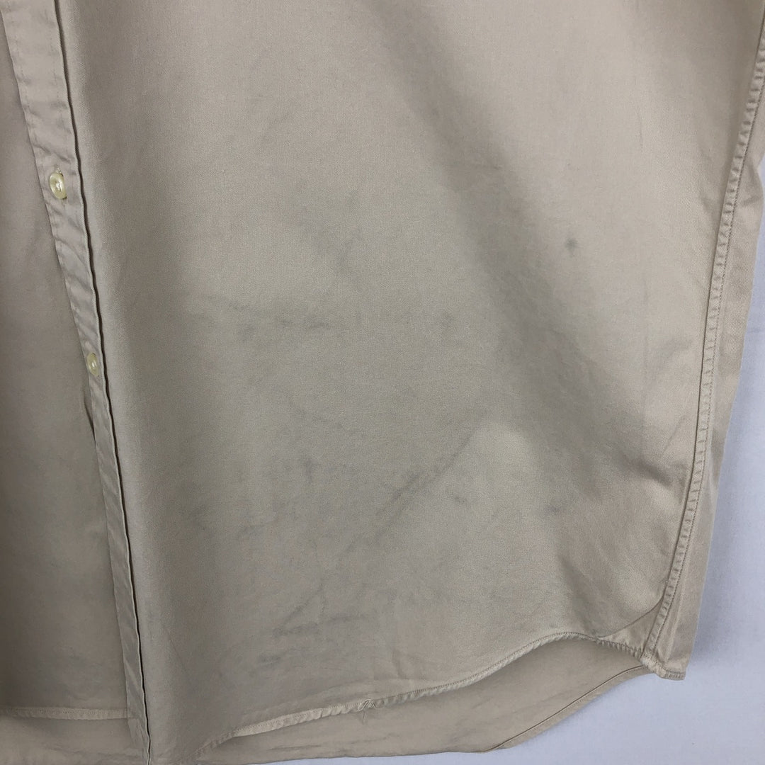 Ralph Lauren BLAKE long sleeve button down shirt, men's size M cotton Beige type Vintage Second Hand