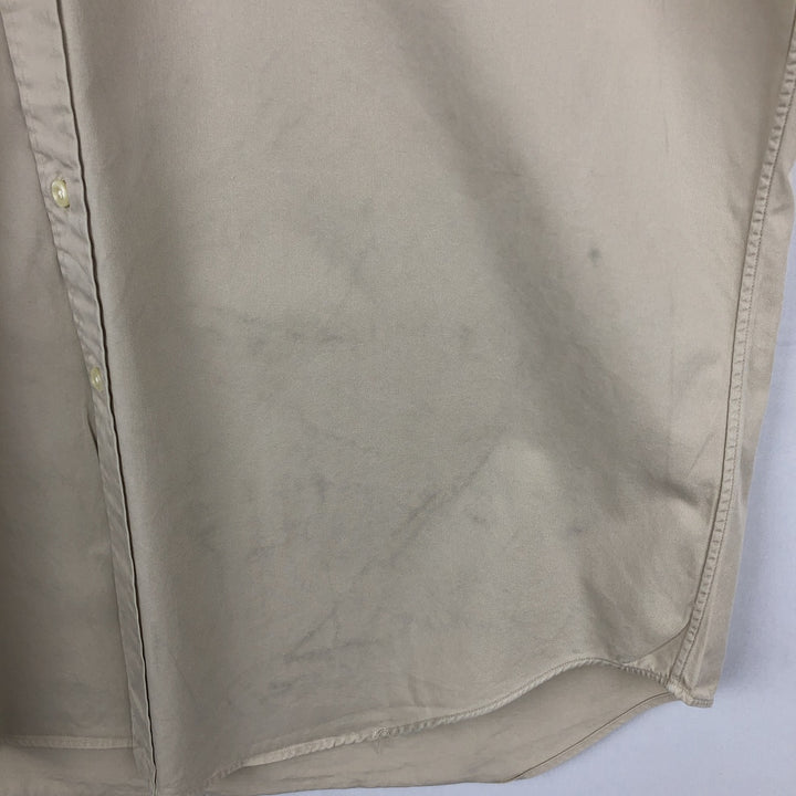 Ralph Lauren BLAKE long sleeve button down shirt, men's size M cotton Beige type Vintage Second Hand