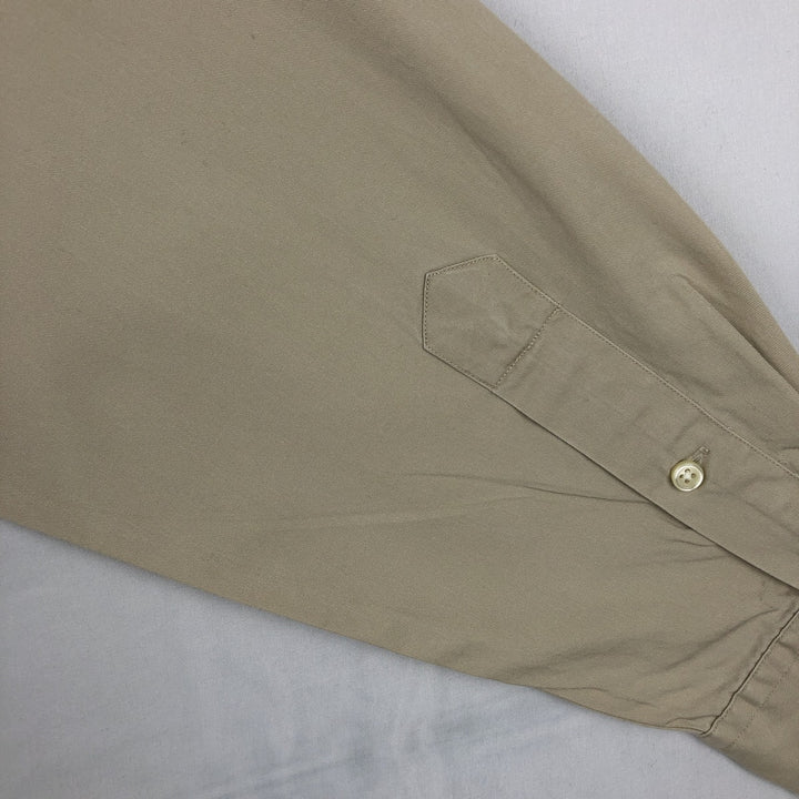 Ralph Lauren BLAKE long sleeve button down shirt, men's size M cotton Beige type Vintage Second Hand