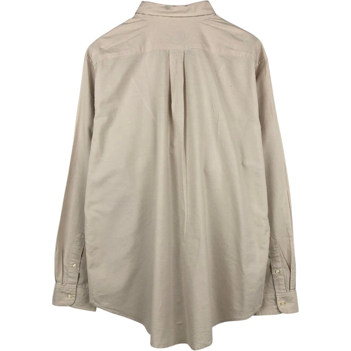 Ralph Lauren LAUREN JEANS CO. Long-sleeved button-down shirt, men's size L (approx.) cotton Beige type Vintage Second Hand