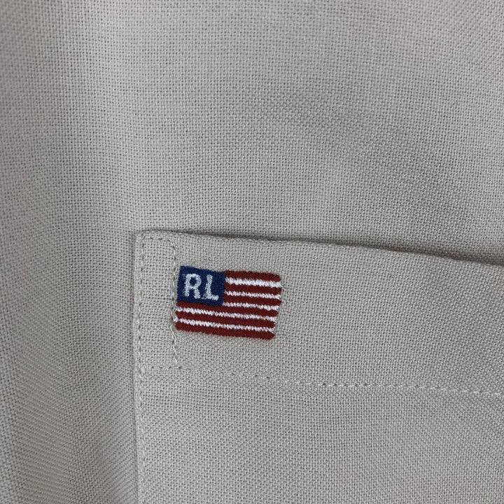 Ralph Lauren LAUREN JEANS CO. Long-sleeved button-down shirt, men's size L (approx.) cotton Beige type Vintage Second Hand