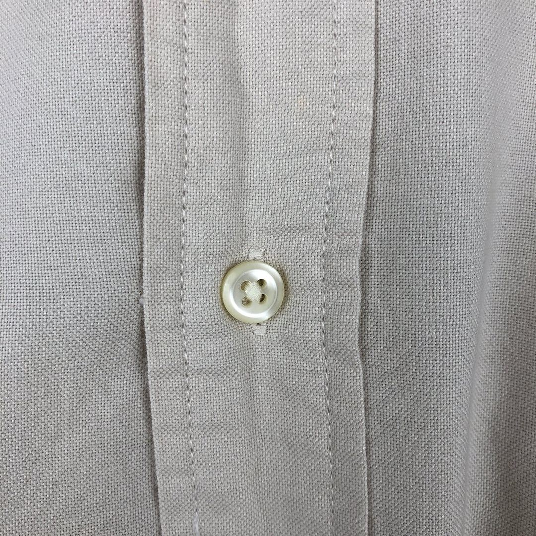 Ralph Lauren LAUREN JEANS CO. Long-sleeved button-down shirt, men's size L (approx.) cotton Beige type Vintage Second Hand