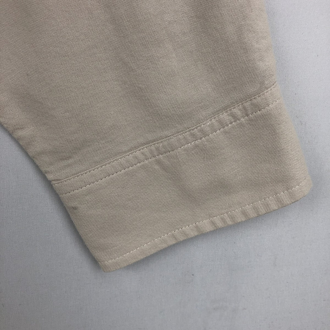 Ralph Lauren LAUREN JEANS CO. Long-sleeved button-down shirt, men's size L (approx.) cotton Beige type Vintage Second Hand