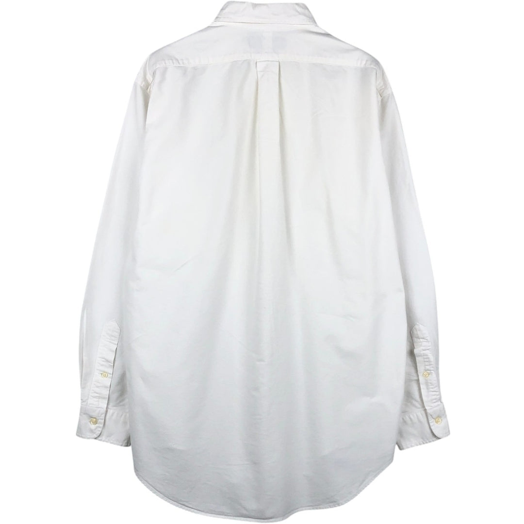 Ralph Lauren YARMOUTH long sleeve button down shirt, men's size M cotton white type Vintage Second Hand