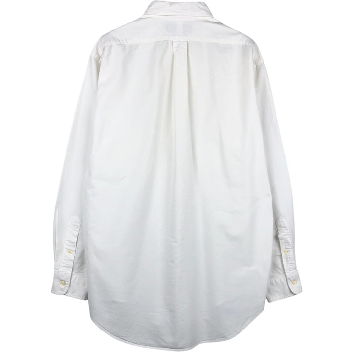 Ralph Lauren YARMOUTH long sleeve button down shirt, men's size M cotton white type Vintage Second Hand