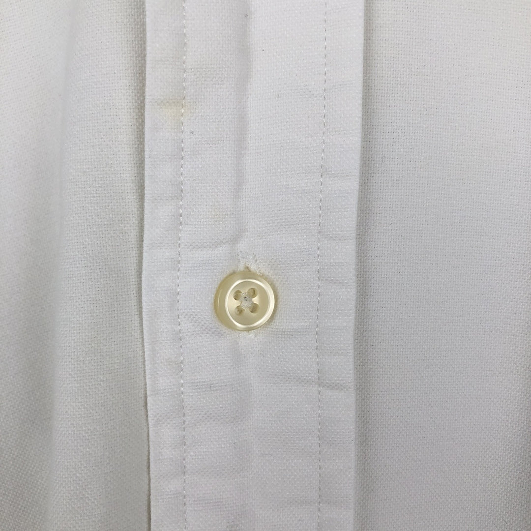 Ralph Lauren YARMOUTH long sleeve button down shirt, men's size M cotton white type Vintage Second Hand