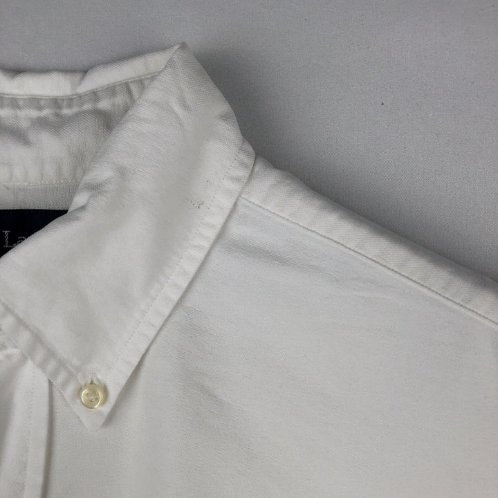Ralph Lauren YARMOUTH long sleeve button down shirt, men's size M cotton white type Vintage Second Hand