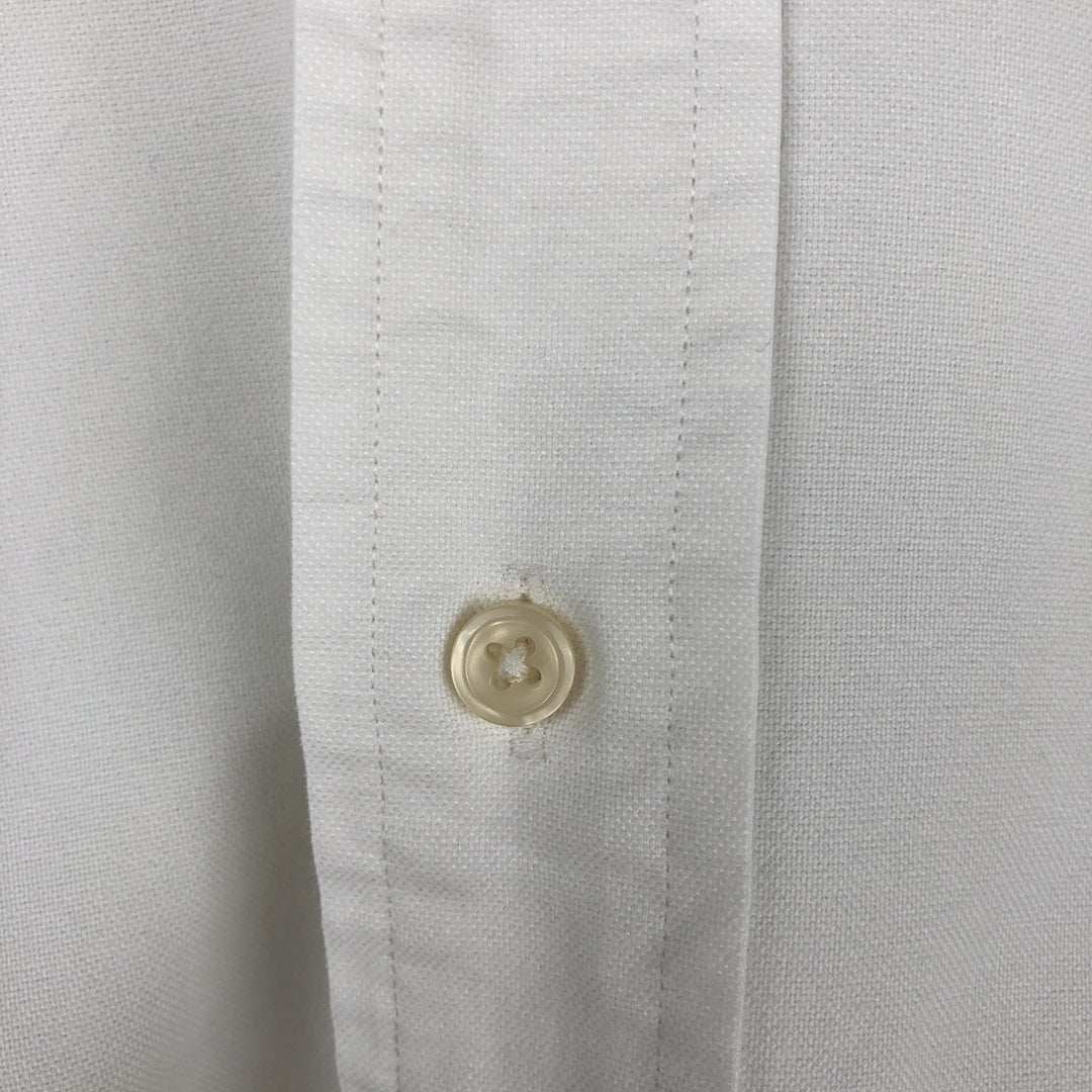 Ralph Lauren YARMOUTH long sleeve button down shirt, men's size L cotton white type Vintage Second Hand