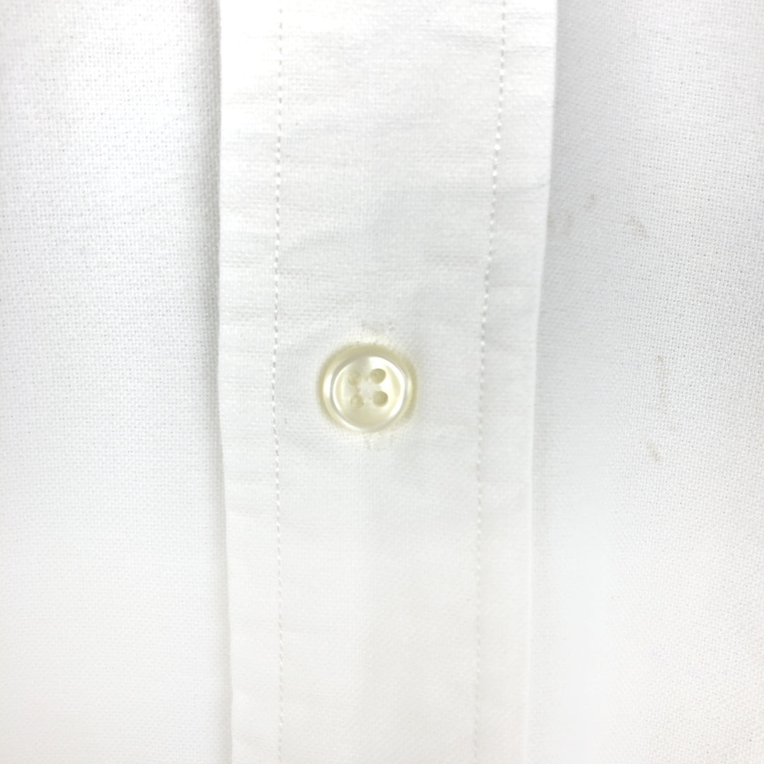 Ralph Lauren BIG SHIRT Long sleeve button down shirt Men's size L cotton white type Vintage Second Hand