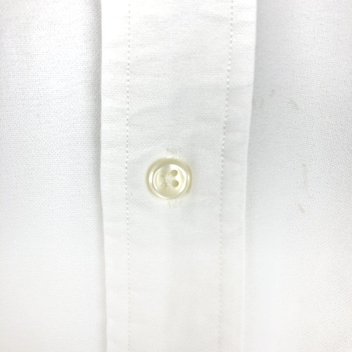 Ralph Lauren BIG SHIRT Long sleeve button down shirt Men's size L cotton white type Vintage Second Hand