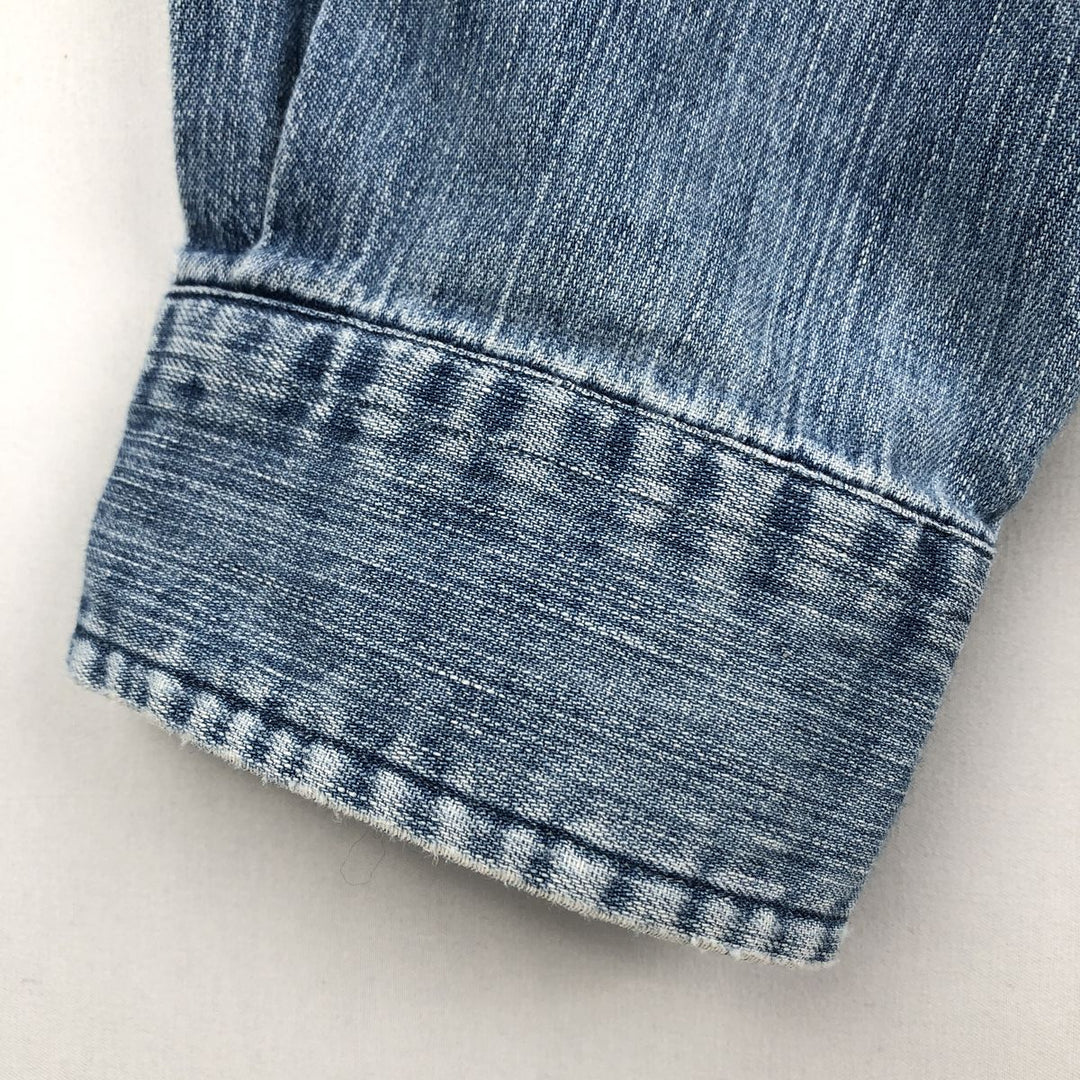 Ralph Lauren CLASSIC FIT Long-Sleeve Button-Down Denim Shirt, Men's Size XL (approx.) cotton blue type Vintage Second Hand