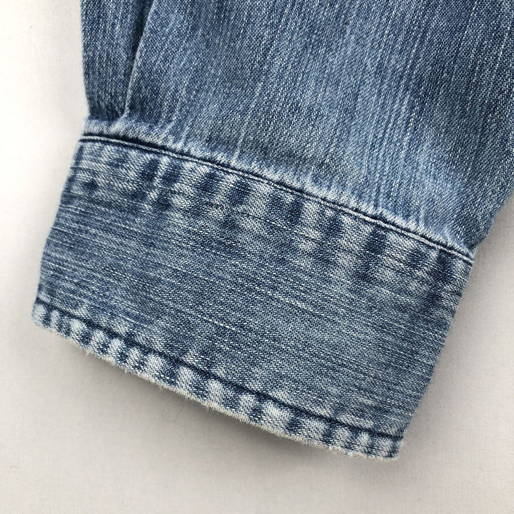 Ralph Lauren CLASSIC FIT Long-Sleeve Button-Down Denim Shirt, Men's Size XL (approx.) cotton blue type Vintage Second Hand