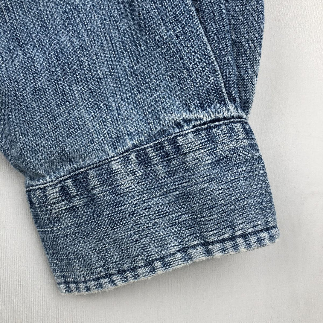 Ralph Lauren CLASSIC FIT Long-Sleeve Button-Down Denim Shirt, Men's Size XL (approx.) cotton blue type Vintage Second Hand
