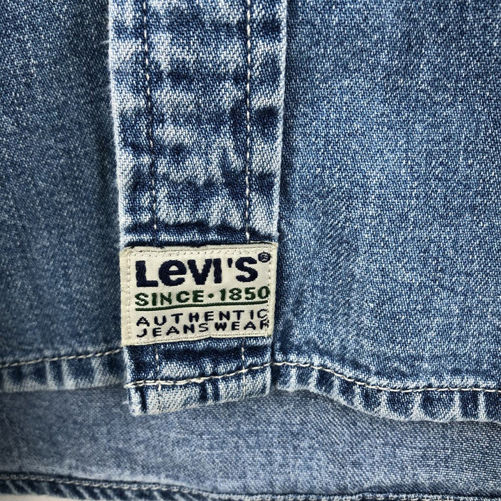 Levi's long-sleeved denim shirt, men's size M cotton blue type Vintage Second Hand