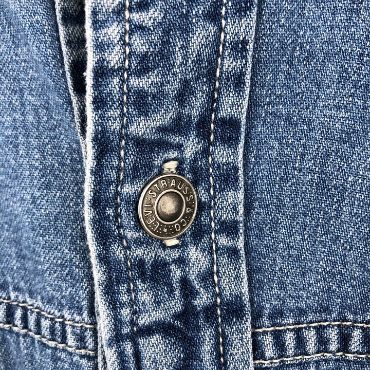 Levi's long-sleeved denim shirt, men's size M cotton blue type Vintage Second Hand