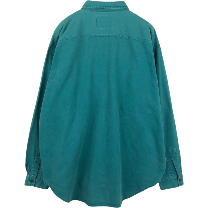 Levi's long sleeve denim shirt, men's size XL cotton turquoise blue Vintage Second Hand