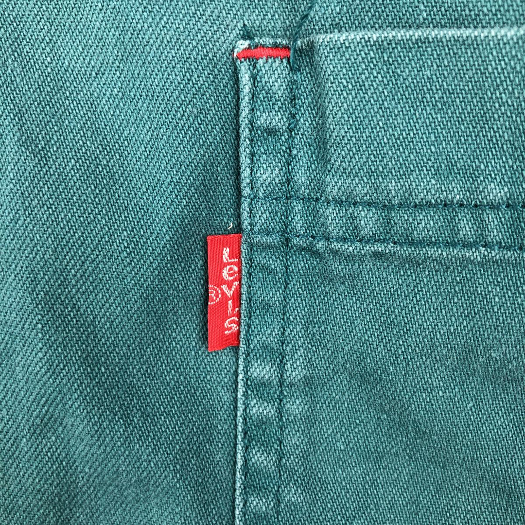 Levi's long sleeve denim shirt, men's size XL cotton turquoise blue Vintage Second Hand
