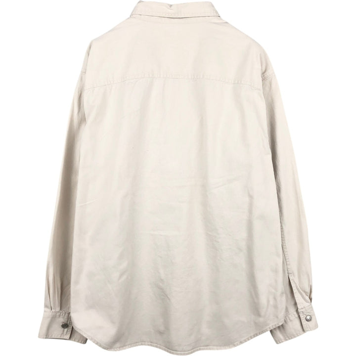 90s-00'S Levi's JEANS Long-Sleeve White Denim Shirt, Men's Size XL (Equivalent), Vintage cotton white type Vintage Second Hand