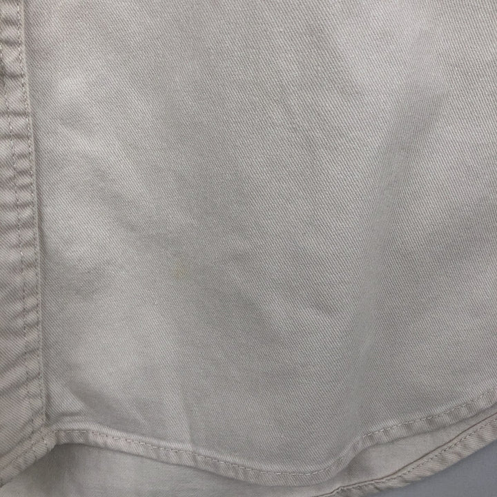 90s-00'S Levi's JEANS Long-Sleeve White Denim Shirt, Men's Size XL (Equivalent), Vintage cotton white type Vintage Second Hand