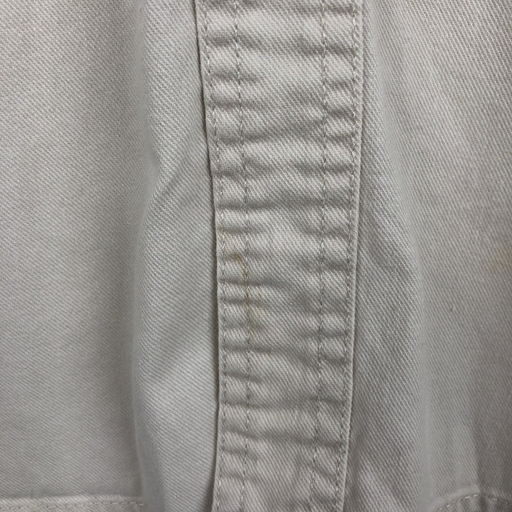 90s-00'S Levi's JEANS Long-Sleeve White Denim Shirt, Men's Size XL (Equivalent), Vintage cotton white type Vintage Second Hand