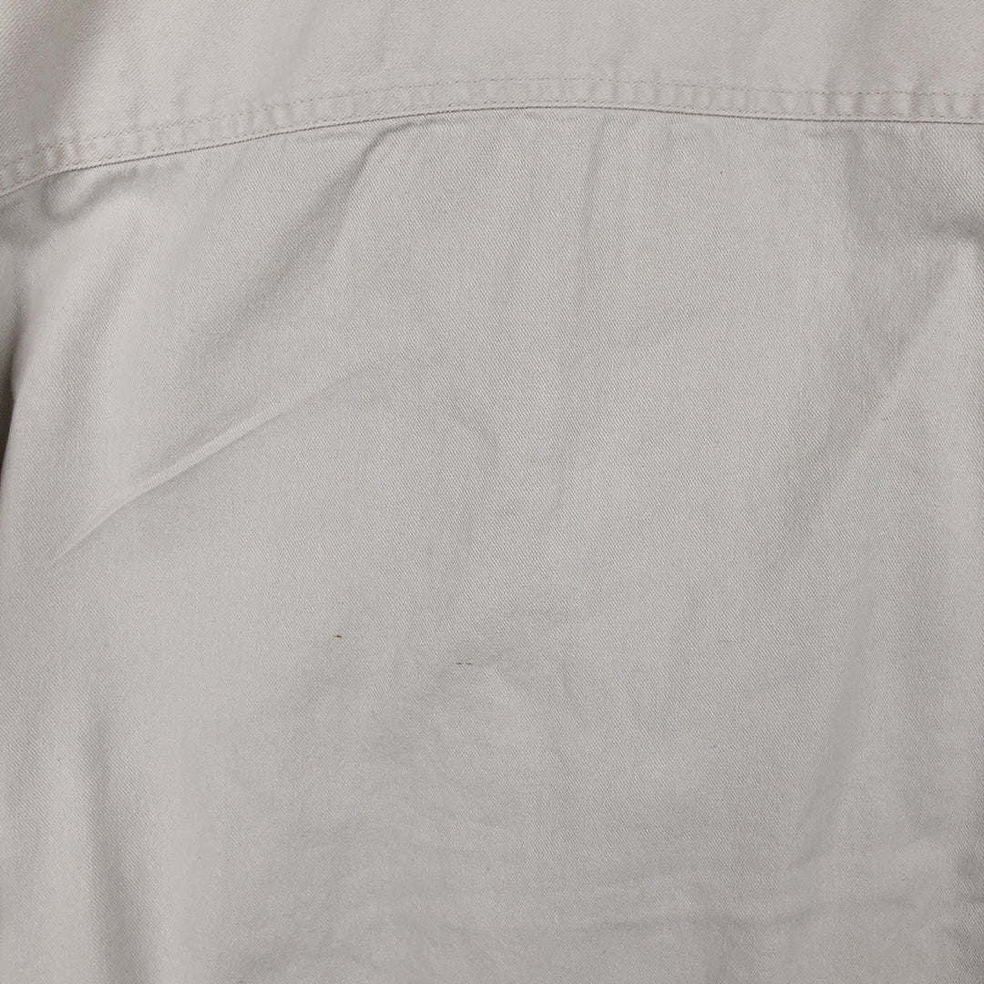 90s-00'S Levi's JEANS Long-Sleeve White Denim Shirt, Men's Size XL (Equivalent), Vintage cotton white type Vintage Second Hand