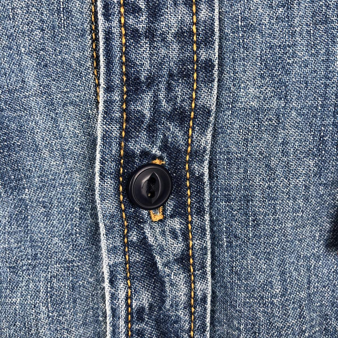 90s-00'S Levi's long-sleeved denim shirt, men's size L equivalent, vintage. cotton Indigo Vintage Second Hand