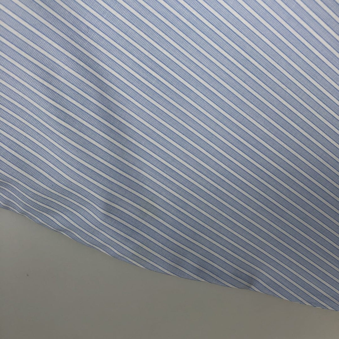 Brooks Brothers Est.1818 Wide Collar Long Sleeve Cotton Stripe Shirt, Men's Size XL (approx.) cotton Blue type light blue Vintage Second Hand