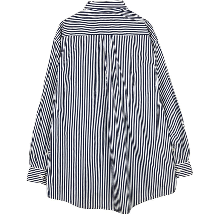 Brooks Brothers Est.1818 Sport Shirt, Long Sleeve Button-Down Striped Shirt, Men's Size XL (approx.) cotton white type Vintage Second Hand