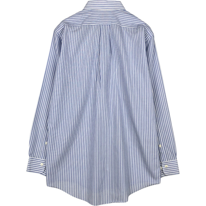 Brooks Brothers 346 Wide Collar Long Sleeve Cotton Striped Shirt, Men's Size L cotton blue type Vintage Second Hand