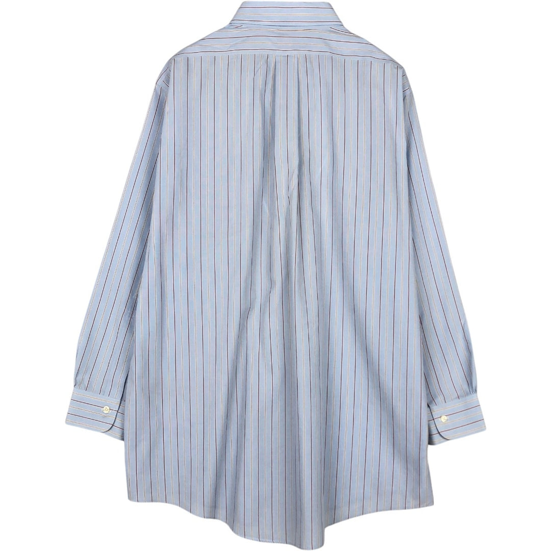 Brooks Brothers Est.1818 Long Sleeve Button-Down Striped Shirt, Men's XL cotton Blue type light blue Vintage Second Hand